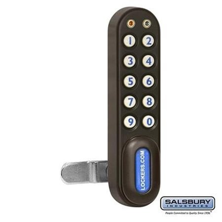 SALSBURY INDUSTRIES Salsbury 11190BLK Electronic Lock For Solid Oak Executive Wood Locker Door - Black 11190BLK